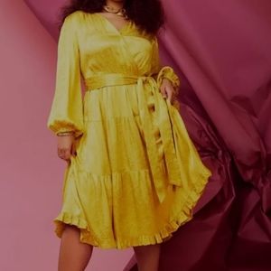 Eloquii surplice tiered dress